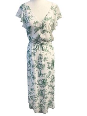 H&M Maxi Dress with Sage Green Toile Floral Print